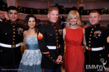 Caterina Scorsone and Monica Potter with members of the armed forces at the Fourth Annual Television Academy Honors