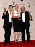 Howard Cummings, Barbara Munch-Cameron, and Patrick Sullivan at the 65th Creative Arts Emmys