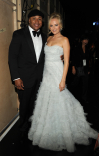 LL Cool J and Malin Akerman backstage at the 65th Emmys