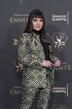 K. Devery Jacobs from Reservation Dogs backstage at the 75th Creative Arts Emmy Awards