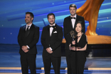 Nadia Tzuo and Shōgun&#039;s title design team accept the award for Outstanding Main Title Design at the 76th Creative Arts Emmy Awards