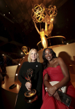 Sarah Kate Ellis from GLAAD and Liz Jenkins at the 75th Emmy Awards Governors Gala