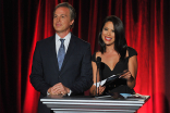 Presenters Robert Kovacik and Cher Calvin at the 66th Los Angeles Area Emmy Awards.