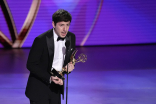 Alex Edelman of Just For Us accepts the award for Outstanding Writing for a Variety Special at the 76th Emmy Awards