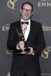 Hamish Hamilton backstage with his award for Outstanding Directing for a Variety Special for The Oscars at the 76th Creative Arts Emmy Awards