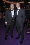 Mike Shoemaker and Seth Meyers of Late Night with Seth Meyers at the Governors Gala at the 2022 Creative Arts Emmy Awards