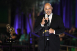  John M. Valerio of The White Lotus accepts the award for Outstanding Single-Camera Picture Editing for a Limited or Anthology Series at the 2022 Creative Arts Emmy Awards.