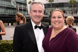 Kevin Kliesch and Amy Kliesch arrive at the Television Academy&#039;s Creative Arts Emmy Awards 2015.