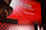 Bob Hope Humanitarian Award recipient Sean Penn speaks at the induction ceremony.