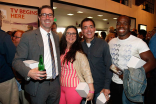 Jack Van Antwerp, Ronda Cox, Larry Case, and Chiedu Egbuniwe at the reception at &quot;A Farewell to Mad Men,&quot; May 17, 2015 at the Montalbán Theater in Hollywood, California.