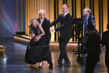 The cast of Ally McBeal onstage at the 75th Emmy Awards 