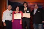 Stuart Bass, Emily Hsuan, Chris Meyer, and Scott Boyd at the Picture Editors Nominee Reception in North Hollywood, California.